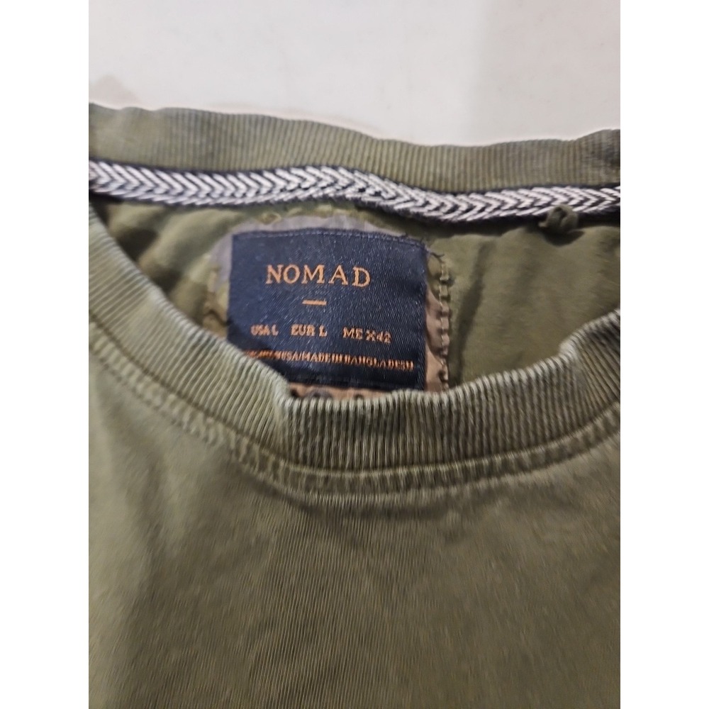 Nomad Brand T-shirt Olive With Camo Zip Chest Pocket Mens Lg (1406 - Picture 3 of 8